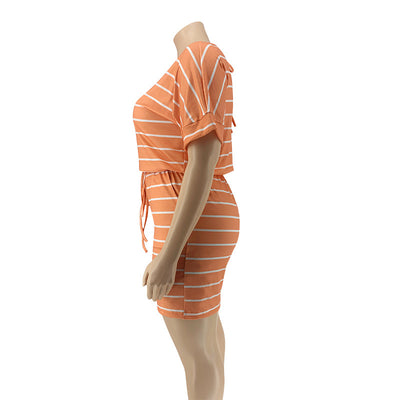 Jumpsuit Holgado con Estampado Digital a Rayas para Mujer - Image 38