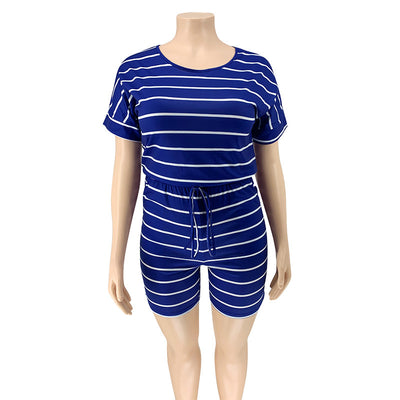 Jumpsuit Holgado con Estampado Digital a Rayas para Mujer - Image 39