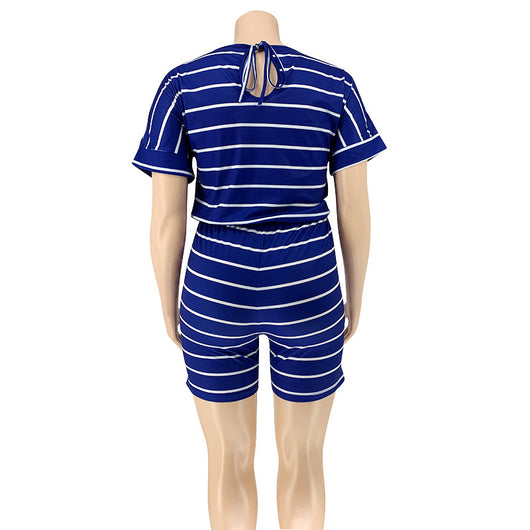 Jumpsuit Holgado con Estampado Digital a Rayas para Mujer - Image 40