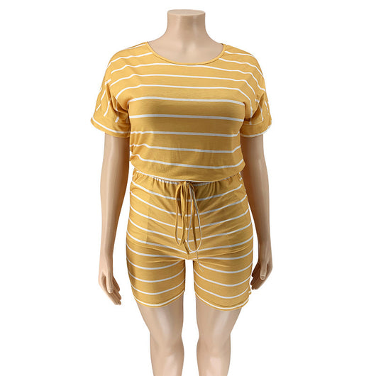 Jumpsuit Holgado con Estampado Digital a Rayas para Mujer - Image 42