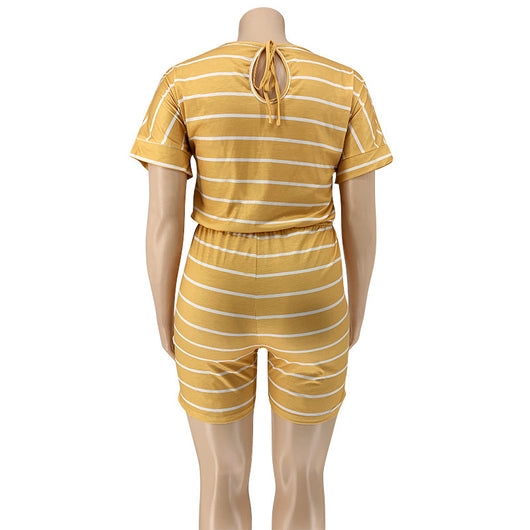 Jumpsuit Holgado con Estampado Digital a Rayas para Mujer - Image 43