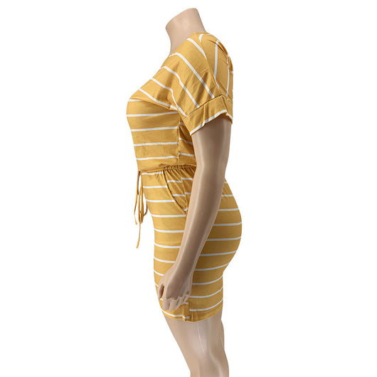 Jumpsuit Holgado con Estampado Digital a Rayas para Mujer - Image 44