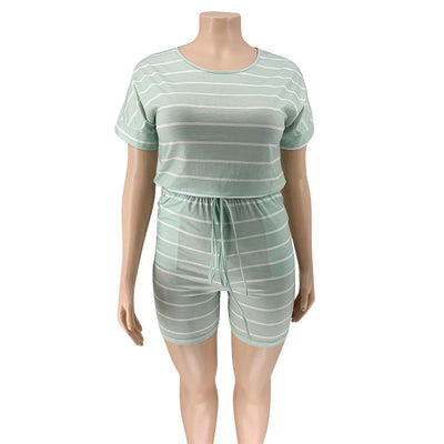 Jumpsuit Holgado con Estampado Digital a Rayas para Mujer - Image 45