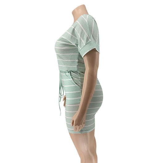 Jumpsuit Holgado con Estampado Digital a Rayas para Mujer - Image 47