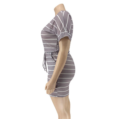Jumpsuit Holgado con Estampado Digital a Rayas para Mujer - Image 50