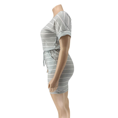 Jumpsuit Holgado con Estampado Digital a Rayas para Mujer - Image 53
