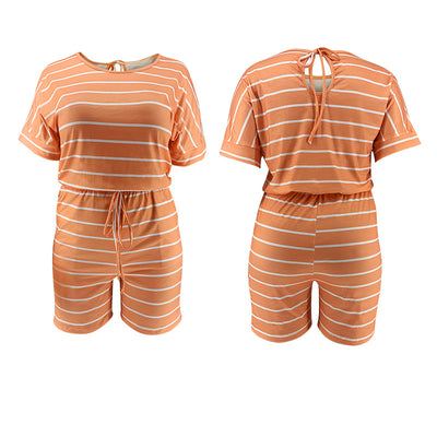Jumpsuit Holgado con Estampado Digital a Rayas para Mujer - Image 54