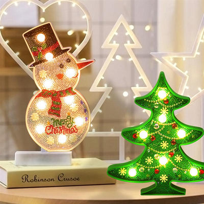 Lámpara LED Decorativa Navideña - Muñeco de Nieve y Árbol DIY - Image 6