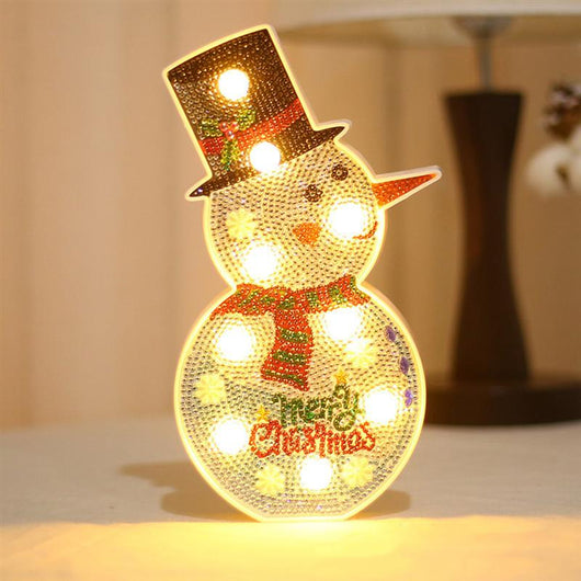 Lámpara LED Decorativa Navideña - Muñeco de Nieve y Árbol DIY - Image 8