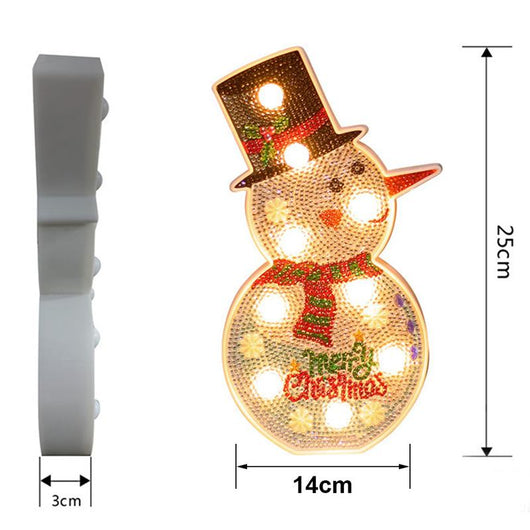 Lámpara LED Decorativa Navideña - Muñeco de Nieve y Árbol DIY - Image 10