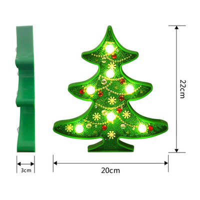 Lámpara LED Decorativa Navideña - Muñeco de Nieve y Árbol DIY - Image 11