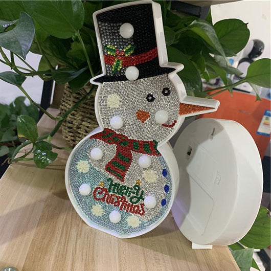 Lámpara LED Decorativa Navideña - Muñeco de Nieve y Árbol DIY - Image 16