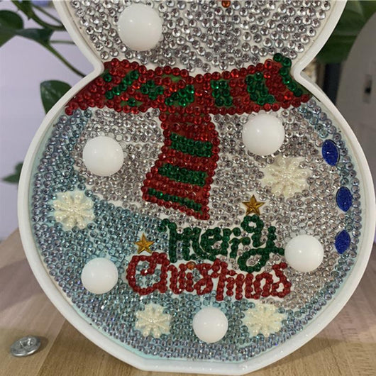 Lámpara LED Decorativa Navideña - Muñeco de Nieve y Árbol DIY - Image 18