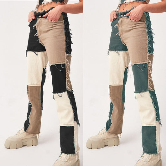 Pantalones Vaqueros Talle Alto Pierna Ancha Mujer Diseño Moderno - Image 11