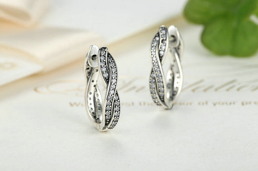 Aretes de Plata Esterlina S925 con Incrustaciones Redondas Estilo Retro - Image 8