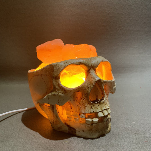 Lámpara de Sal del Himalaya Calavera USB Regulable con Luz Nocturna - Image 17