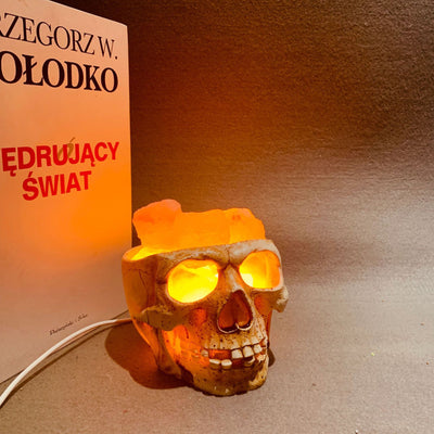 Lámpara de Sal del Himalaya Calavera USB Regulable con Luz Nocturna - Image 19