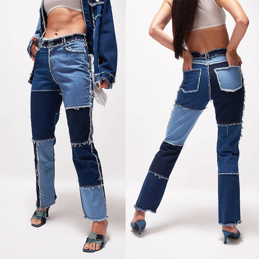 Pantalones Vaqueros Talle Alto Pierna Ancha Mujer Diseño Moderno - Image 15