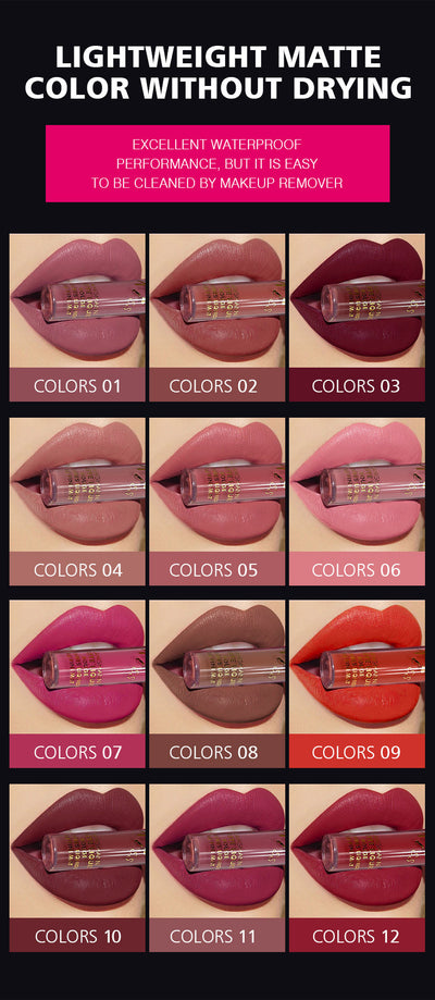 Set de 12 Labiales Mate de Larga Duración en Caja de Regalo - Image 10