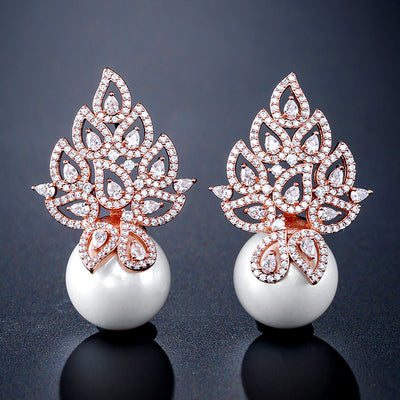 Aretes de Perla con Patrón Calado Elegante - Image 14