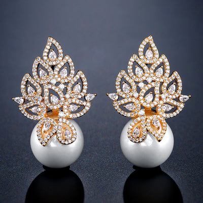 Aretes de Perla con Patrón Calado Elegante - Image 15