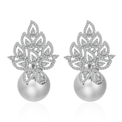 Aretes de Perla con Patrón Calado Elegante - Image 18