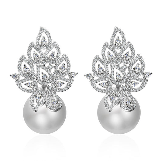 Aretes de Perla con Patrón Calado Elegante - Image 18