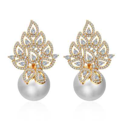 Aretes de Perla con Patrón Calado Elegante - Image 19