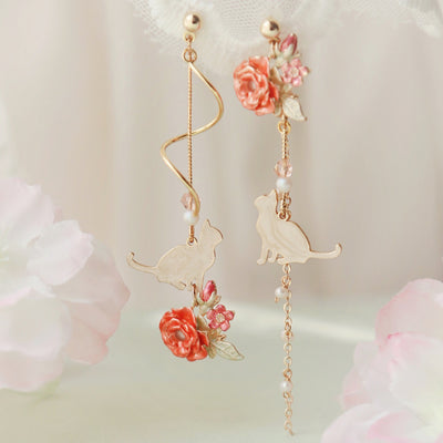 Aretes de Gato Dulce Estilo Japonés con Corazón y Brisa - Diseño Hada Delicado - Image 6