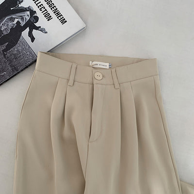 Pantalón Ancho Cintura Alta Beige Verano Casual Holgado - Image 12