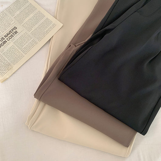 Pantalón Ancho Cintura Alta Beige Verano Casual Holgado - Image 18