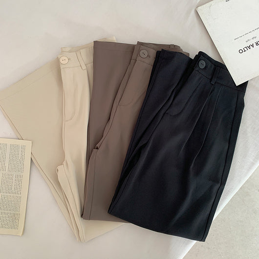 Pantalón Ancho Cintura Alta Beige Verano Casual Holgado - Image 19