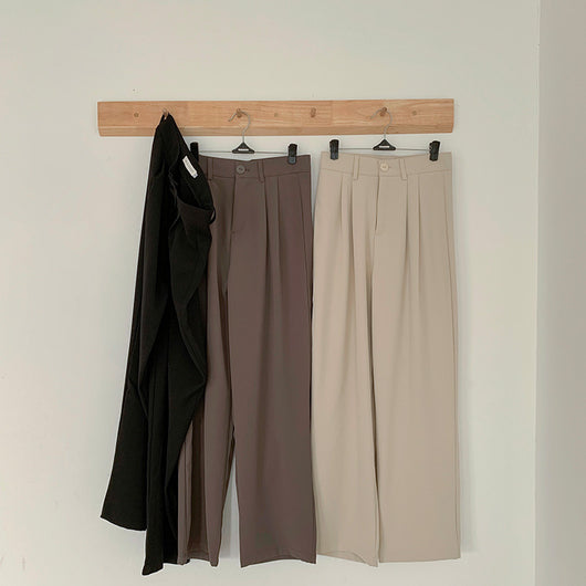 Pantalón Ancho Cintura Alta Beige Verano Casual Holgado - Image 27