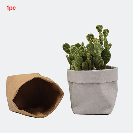 Bolsa de Almacenamiento en Papel Kraft Lavado para Macetas y Suministros - Image 12