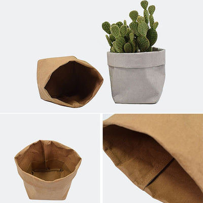 Bolsa de Almacenamiento en Papel Kraft Lavado para Macetas y Suministros - Image 14