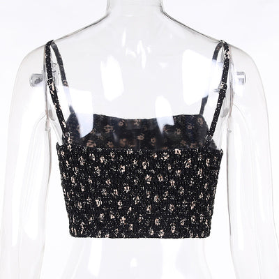 Top Halter Floral Ajustado con Tirantes Finos para Mujer - Image 19