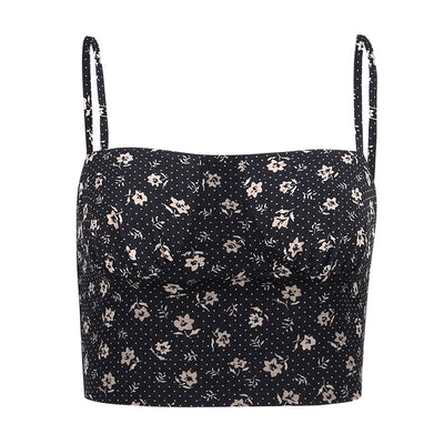 Top Halter Floral Ajustado con Tirantes Finos para Mujer - Image 28