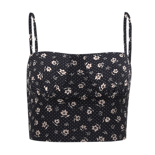 Top Halter Floral Ajustado con Tirantes Finos para Mujer - Image 28