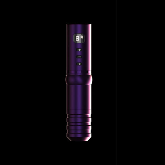 Black wireless tattoo pen with a digital display showing '8' and a battery icon, plus control buttons. - Image 10