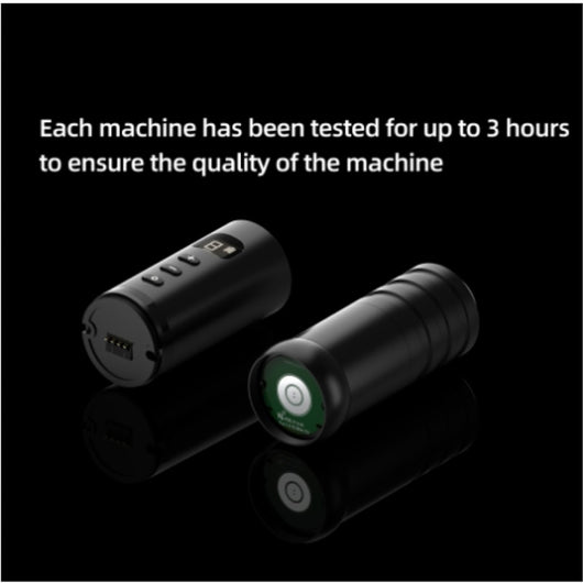 Black wireless tattoo pen with a digital display showing '8' and a battery icon, plus control buttons. - Image 14