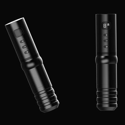 Black wireless tattoo pen with a digital display showing '8' and a battery icon, plus control buttons. - Image 16