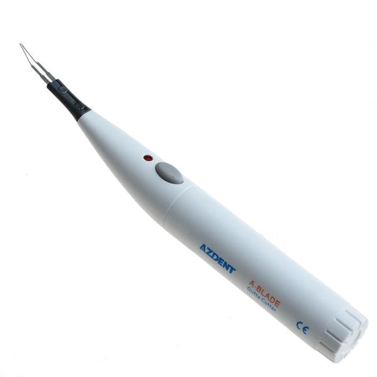 AZDENT A-Blade dental gutta percha cutter set with white charging base, handheld pen, and four replacement tips. - Image 7