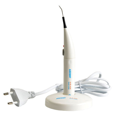 AZDENT A-Blade dental gutta percha cutter set with white charging base, handheld pen, and four replacement tips. - Image 11