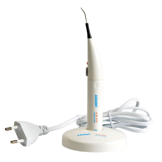 AZDENT A-Blade dental gutta percha cutter set with white charging base, handheld pen, and four replacement tips. - Image 11