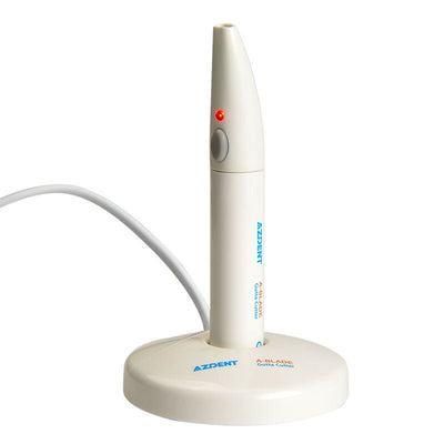 AZDENT A-Blade dental gutta percha cutter set with white charging base, handheld pen, and four replacement tips. - Image 14