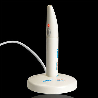 AZDENT A-Blade dental gutta percha cutter set with white charging base, handheld pen, and four replacement tips. - Image 15