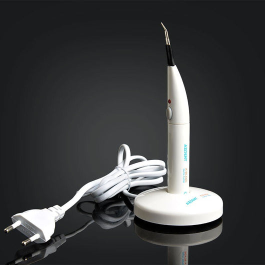 AZDENT A-Blade dental gutta percha cutter set with white charging base, handheld pen, and four replacement tips. - Image 16