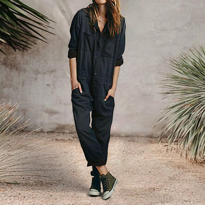 Jumpsuit Casual para Mujer con Bolsillos y Diseño Liso - Image 10