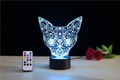 Lámpara Nocturna LED 3D Gato Multicolor con Cambio de Colores - Image 6