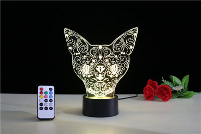 Lámpara Nocturna LED 3D Gato Multicolor con Cambio de Colores - Image 8